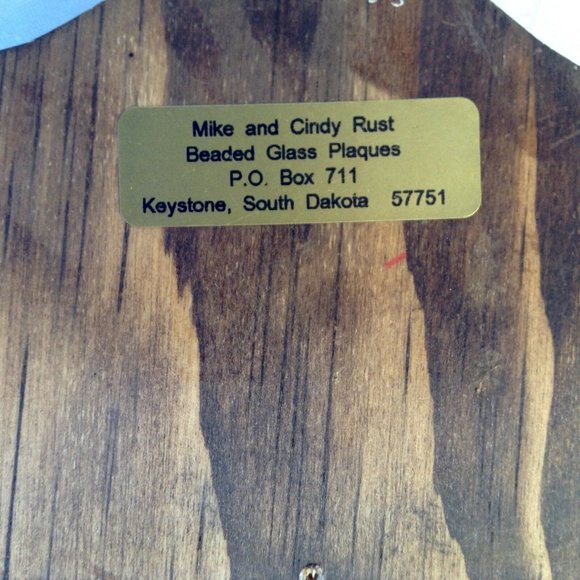 Set of 2 Beaded Glass Wall Plaques of Cowboy Child - Picture 6 of 7